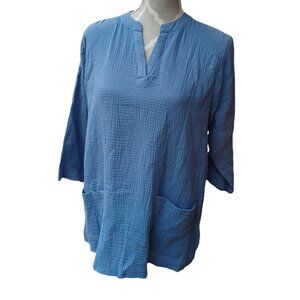 NEW! S/M blue top Orange Fashion Village (4560